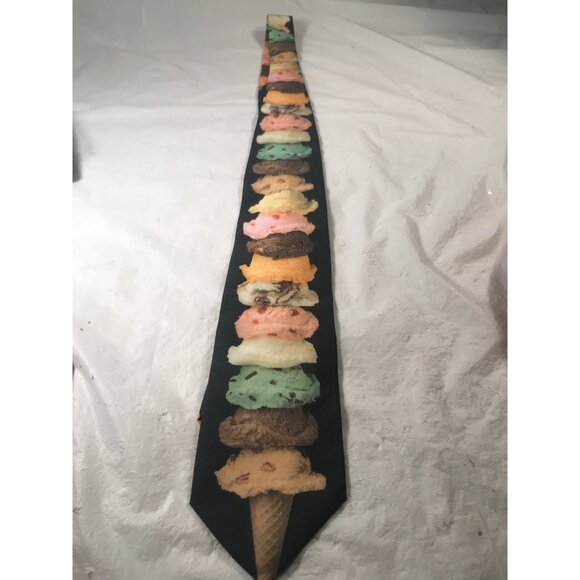 Ralph Marlin Stacked Multi Flavored Ice Cream Cone Tie - Picture 6 of 6